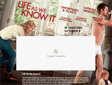 Tablet Screenshot of lifeasweknowitmovie.warnerbroscanada.com